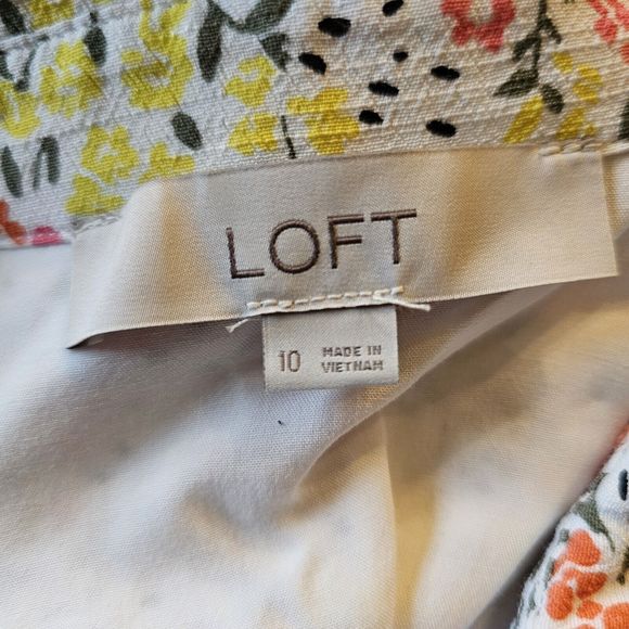 Lands End Size 10 Floral Midi Pocket Shirtdress, Spring, Easter, Summer - Picture 2 of 7